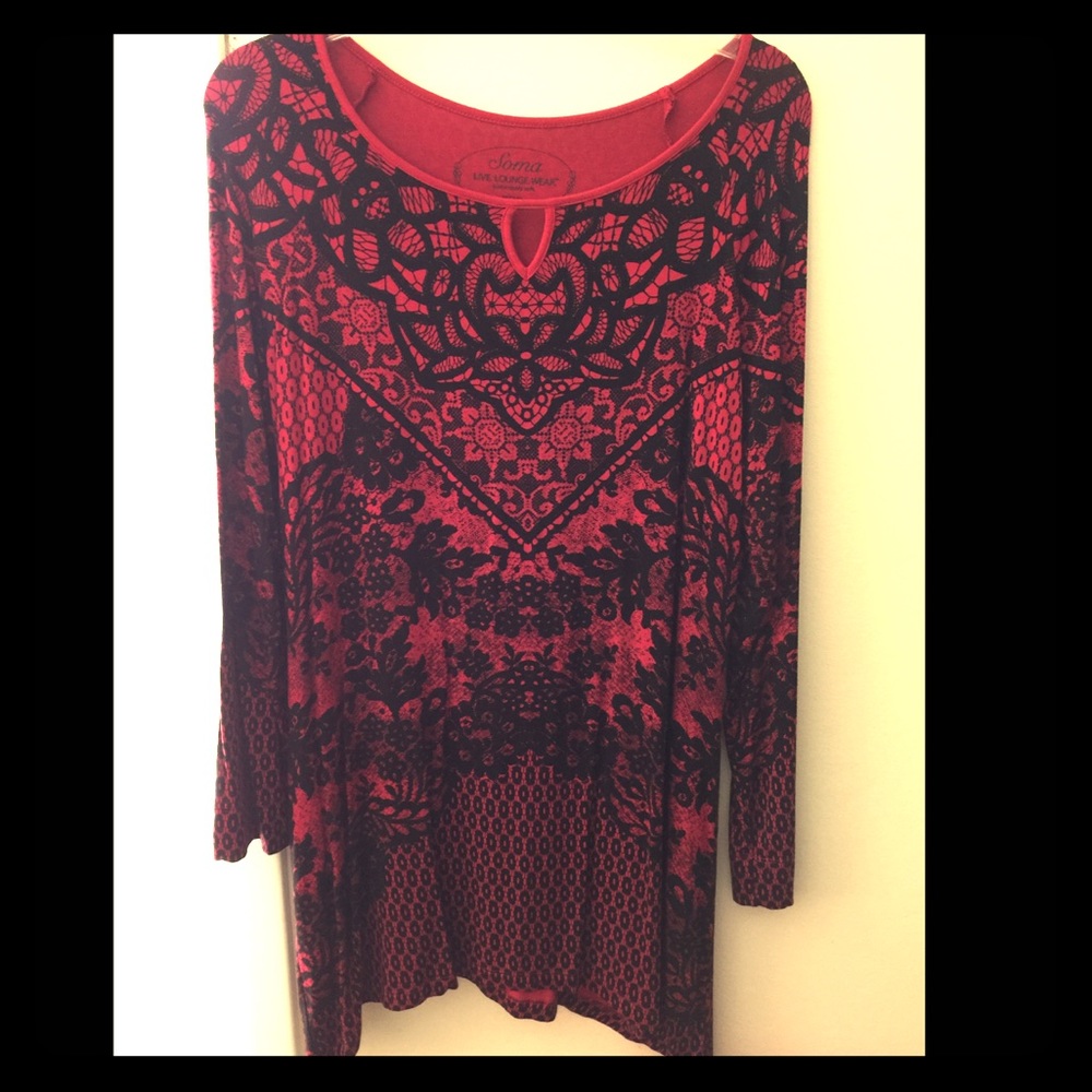 Red and Black “Soma” Dress size Medium